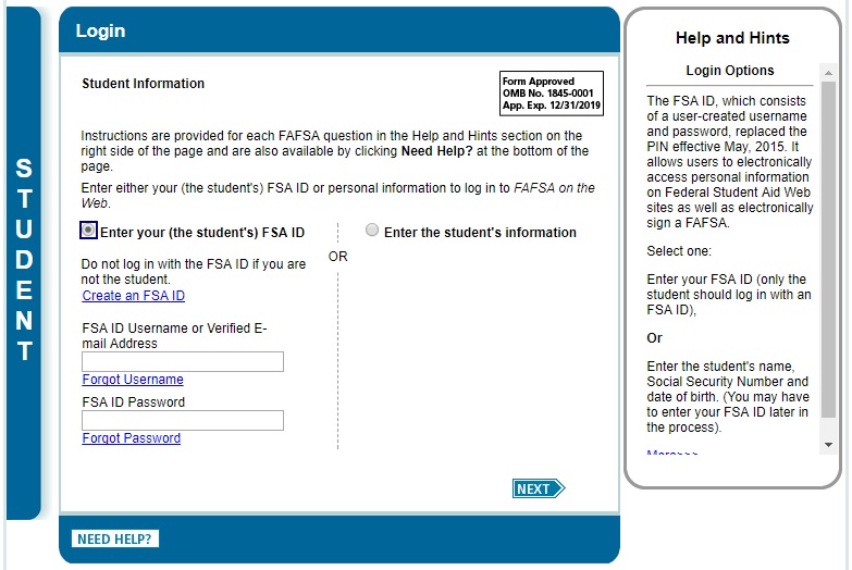 2018-19 FAFSA