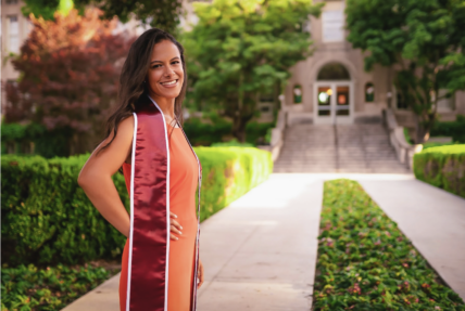 female graduating