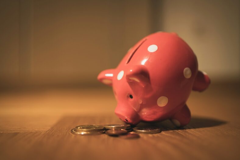 piggy bank with change