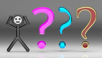 stick person with question marks / money questions