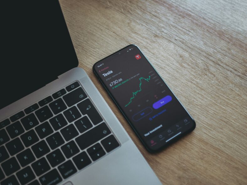 stocks on phone